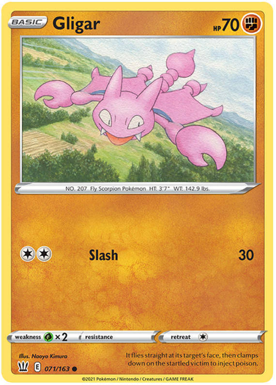 Gligar (071/163) [Sword & Shield: Battle Styles] | Jomio and Rueliete's Cards and Comics