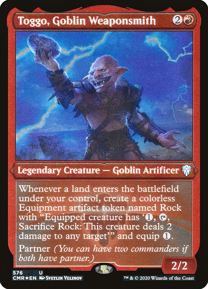 Toggo, Goblin Weaponsmith (Etched) [Commander Legends] | Jomio and Rueliete's Cards and Comics