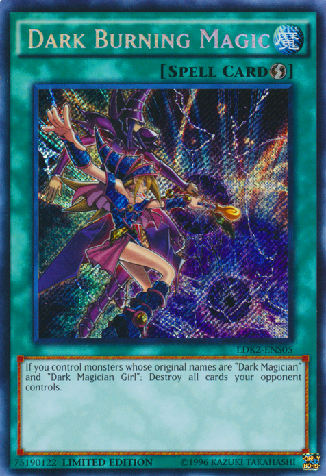 Dark Burning Magic [LDK2-ENS05] Secret Rare | Jomio and Rueliete's Cards and Comics