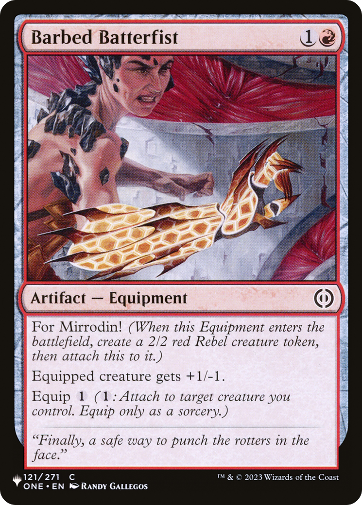 Barbed Batterfist [The List] | Jomio and Rueliete's Cards and Comics