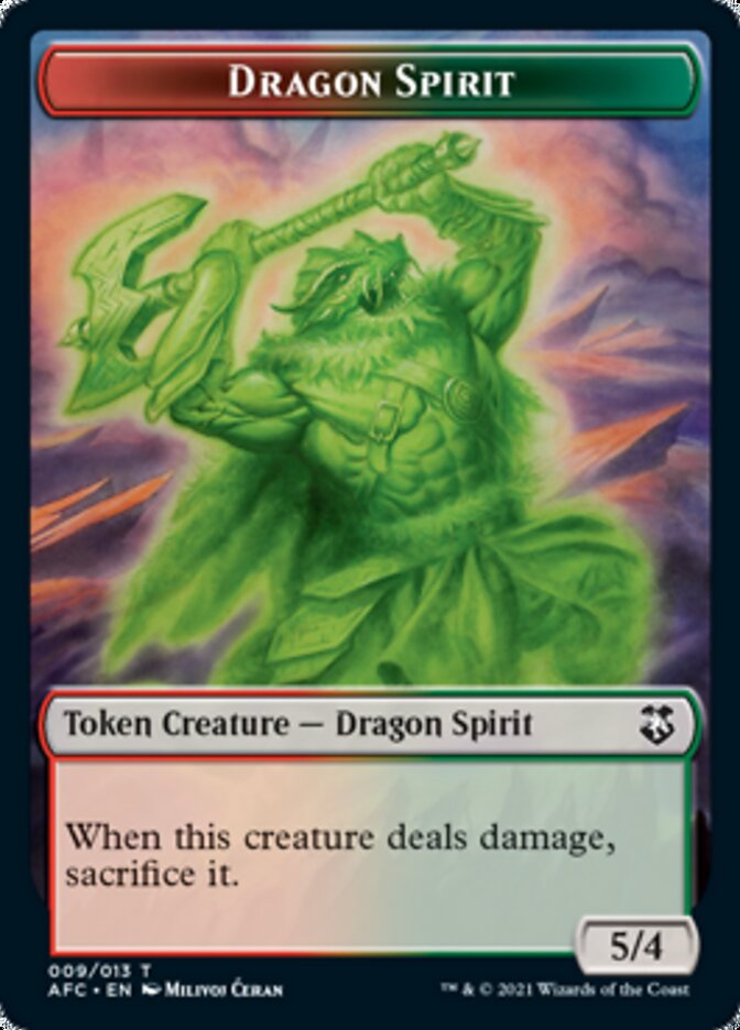 Dragon Spirit // The Monarch Double-Sided Token [Dungeons & Dragons: Adventures in the Forgotten Realms Commander Tokens] | Jomio and Rueliete's Cards and Comics