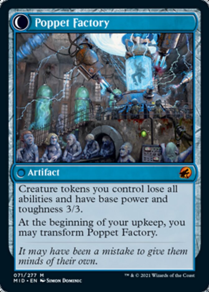 Poppet Stitcher // Poppet Factory [Innistrad: Midnight Hunt] | Jomio and Rueliete's Cards and Comics
