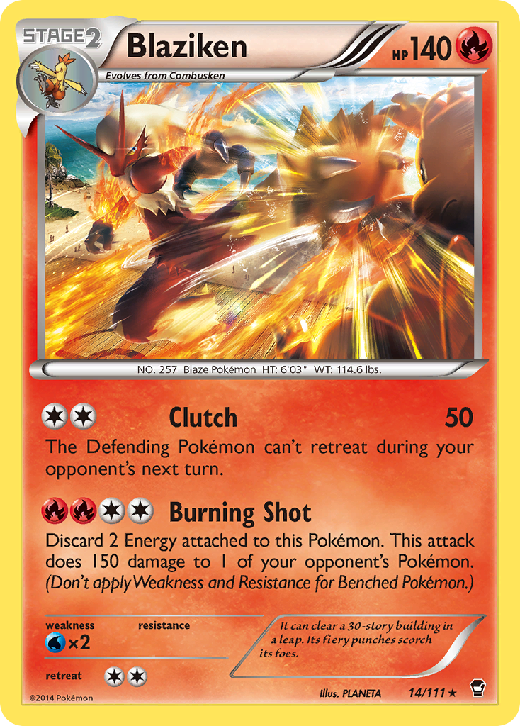Blaziken (14/111) [XY: Furious Fists] | Jomio and Rueliete's Cards and Comics