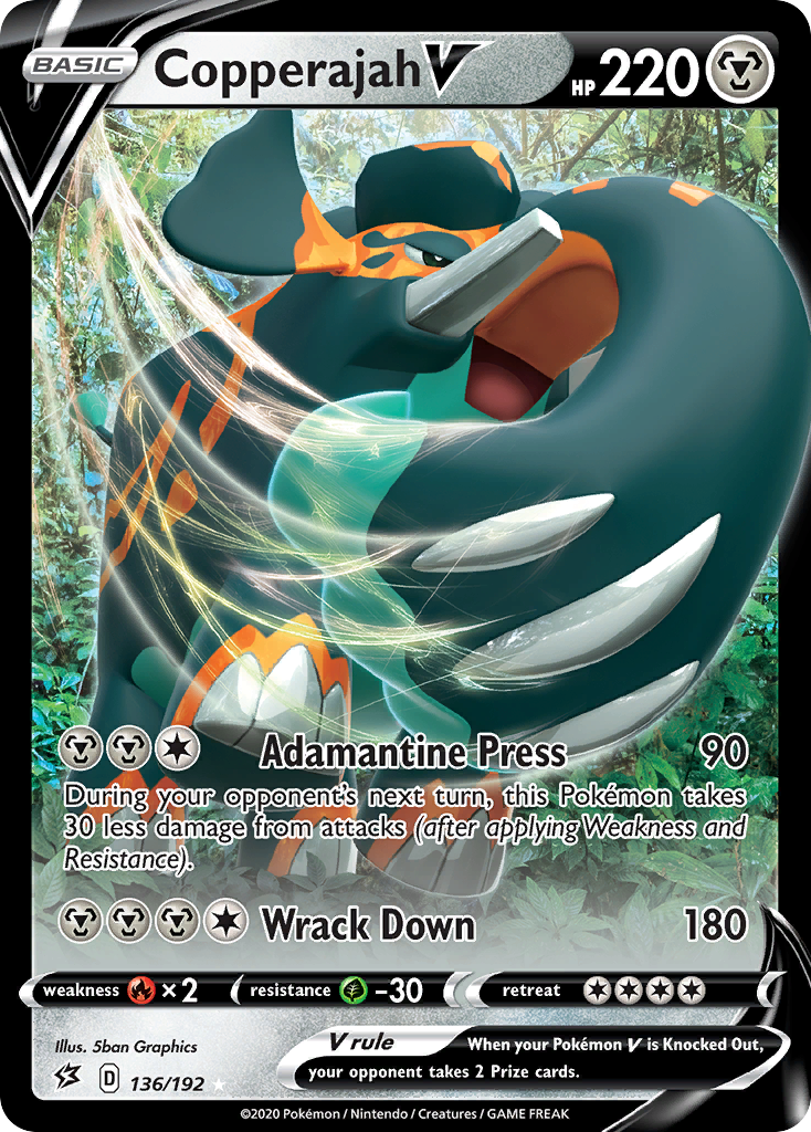 Copperajah V (136/192) [Sword & Shield: Rebel Clash] | Jomio and Rueliete's Cards and Comics