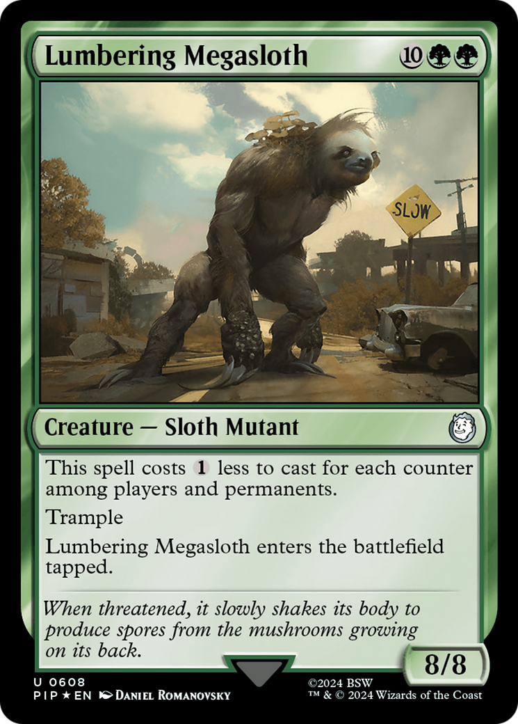 Lumbering Megasloth (Surge Foil) [Fallout] | Jomio and Rueliete's Cards and Comics