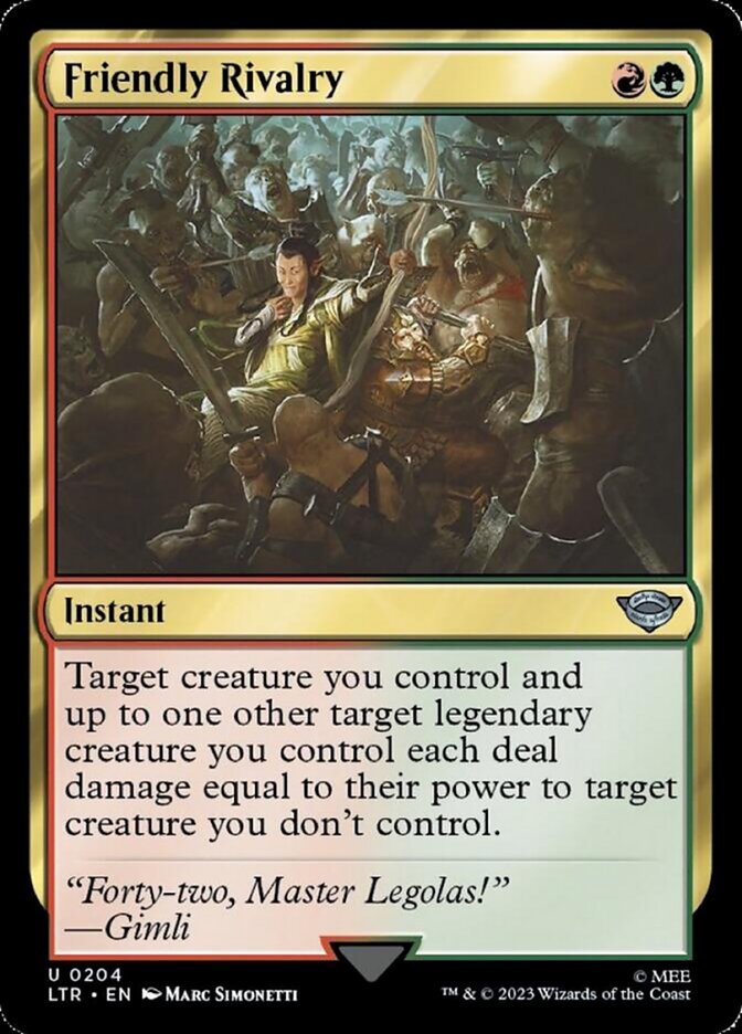 Friendly Rivalry [The Lord of the Rings: Tales of Middle-Earth] | Jomio and Rueliete's Cards and Comics