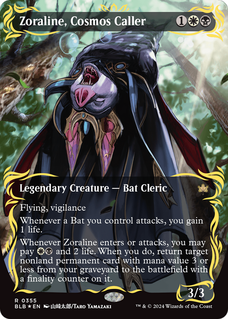 Zoraline, Cosmos Caller (Borderless) (Raised Foil) [Bloomburrow] | Jomio and Rueliete's Cards and Comics