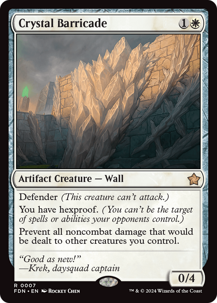 Crystal Barricade [Foundations] | Jomio and Rueliete's Cards and Comics