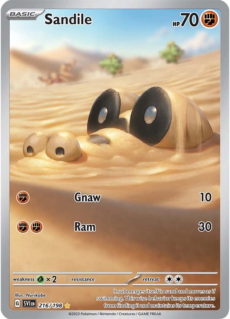 Sandile (216/198) [Scarlet & Violet: Base Set] | Jomio and Rueliete's Cards and Comics