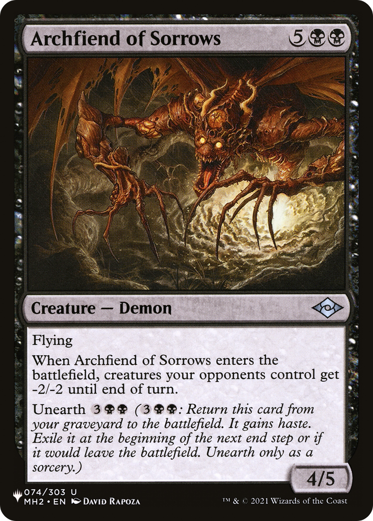 Archfiend of Sorrows [The List] | Jomio and Rueliete's Cards and Comics