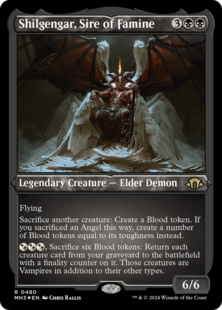 Shilgengar, Sire of Famine (Foil Etched) [Modern Horizons 3] | Jomio and Rueliete's Cards and Comics