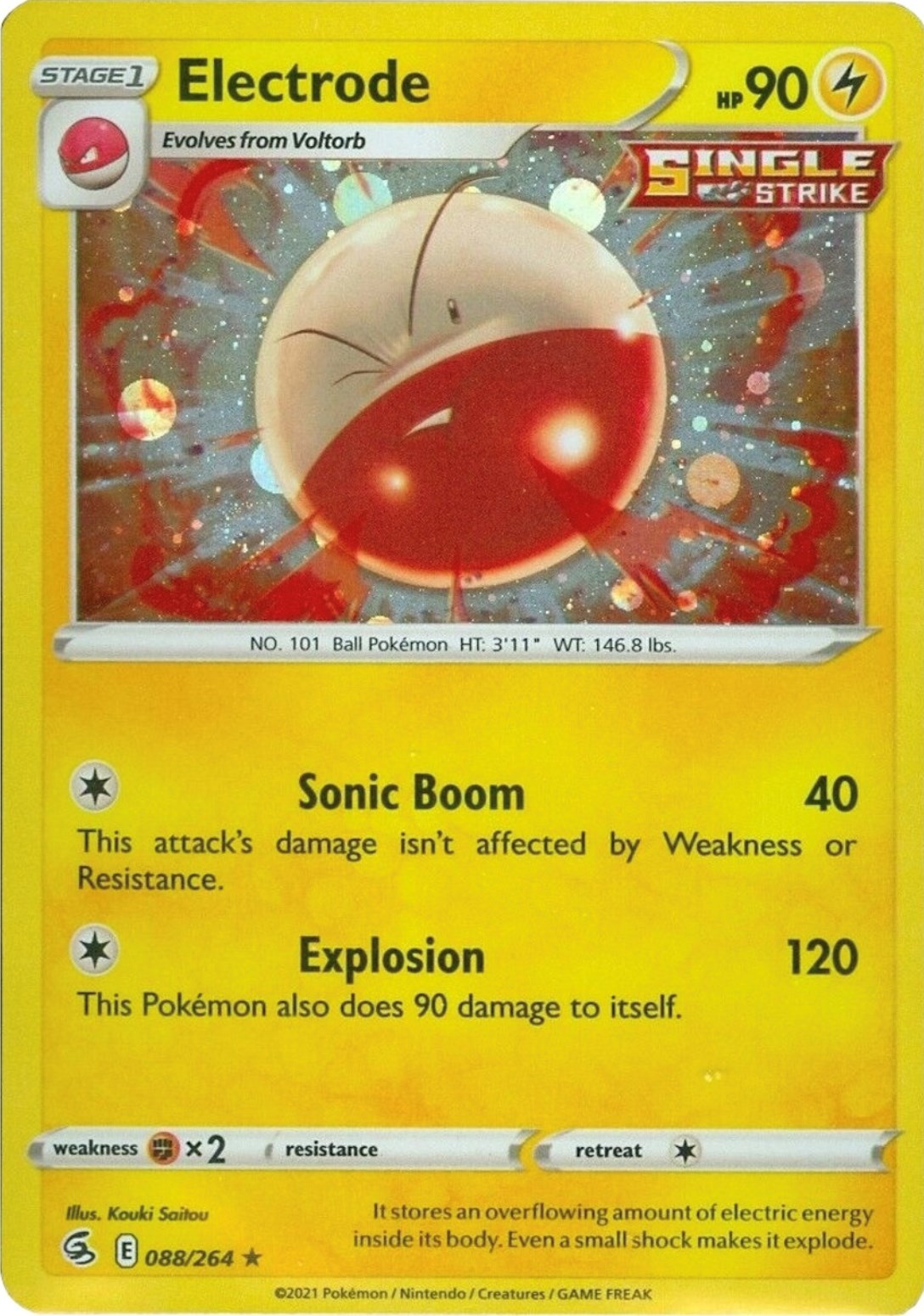 Electrode (088/264) (Cosmos Holo) [Sword & Shield: Fusion Strike] | Jomio and Rueliete's Cards and Comics