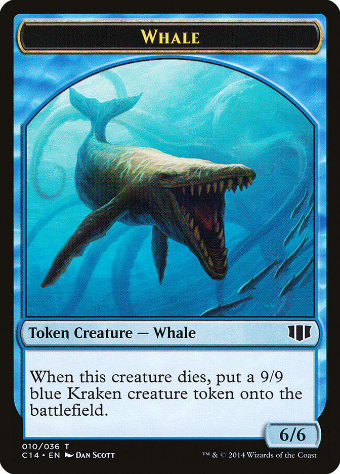Whale // Zombie (011/036) Double-Sided Token [Commander 2014 Tokens] | Jomio and Rueliete's Cards and Comics
