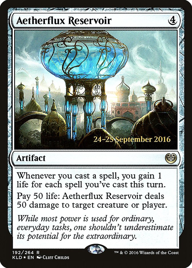 Aetherflux Reservoir [Kaladesh Prerelease Promos] | Jomio and Rueliete's Cards and Comics