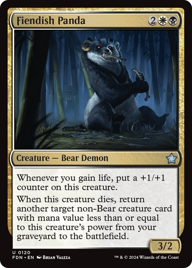 Fiendish Panda [Foundations] | Jomio and Rueliete's Cards and Comics