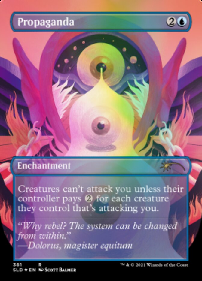 Propaganda // Propaganda (Borderless) [Secret Lair Drop Series] | Jomio and Rueliete's Cards and Comics