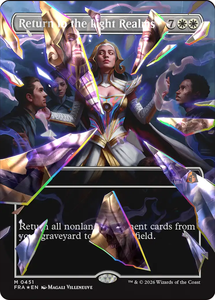 Return to the Light Realms (Borderless) (Facet Foil) (0415) [Reality Fracture] | Jomio and Rueliete's Cards and Comics