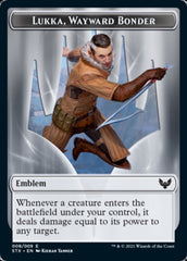 Spirit // Lukka, Wayward Bonder Emblem Double-Sided Token [Strixhaven: School of Mages Tokens] | Jomio and Rueliete's Cards and Comics