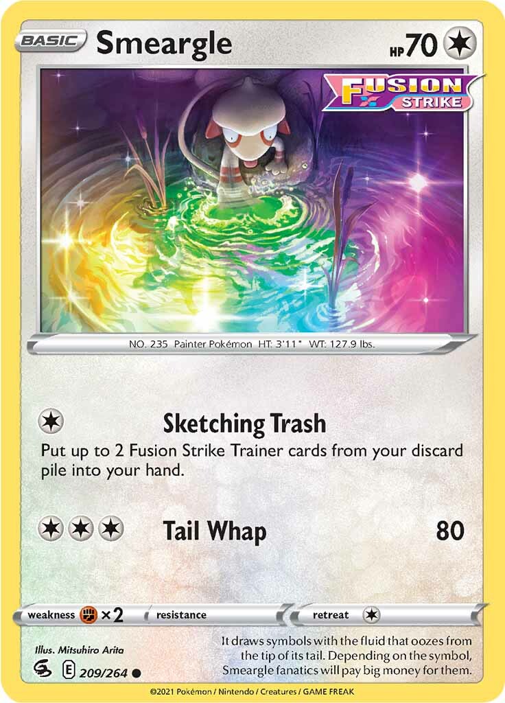 Smeargle (209/264) [Sword & Shield: Fusion Strike] | Jomio and Rueliete's Cards and Comics