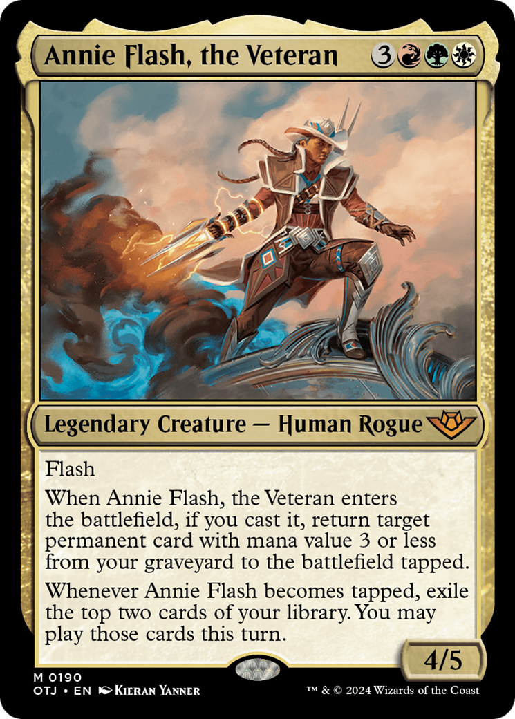 Annie Flash, the Veteran [Outlaws of Thunder Junction] | Jomio and Rueliete's Cards and Comics