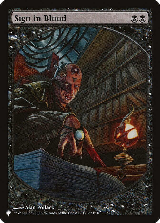 Sign in Blood [The List] | Jomio and Rueliete's Cards and Comics