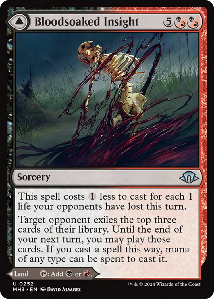 Bloodsoaked Insight // Sanguine Morass [Modern Horizons 3] | Jomio and Rueliete's Cards and Comics