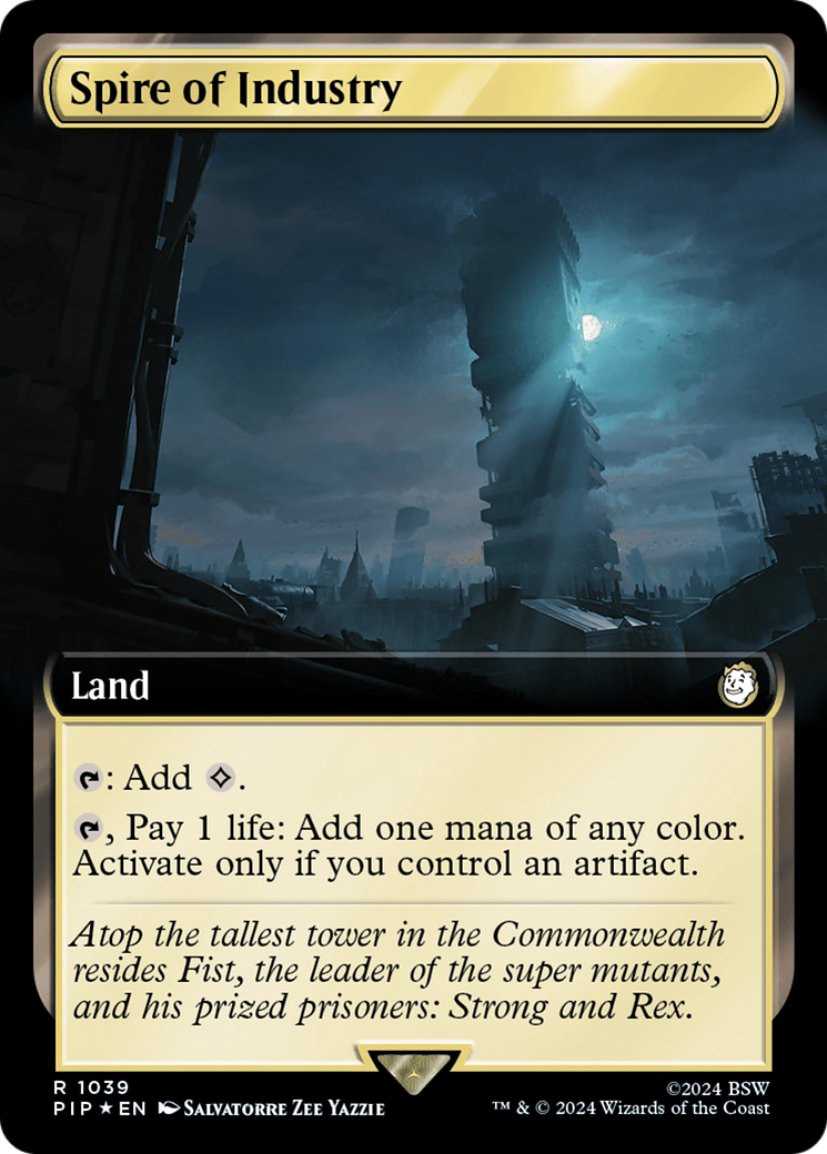 Spire of Industry (Extended Art) (Surge Foil) [Fallout] | Jomio and Rueliete's Cards and Comics