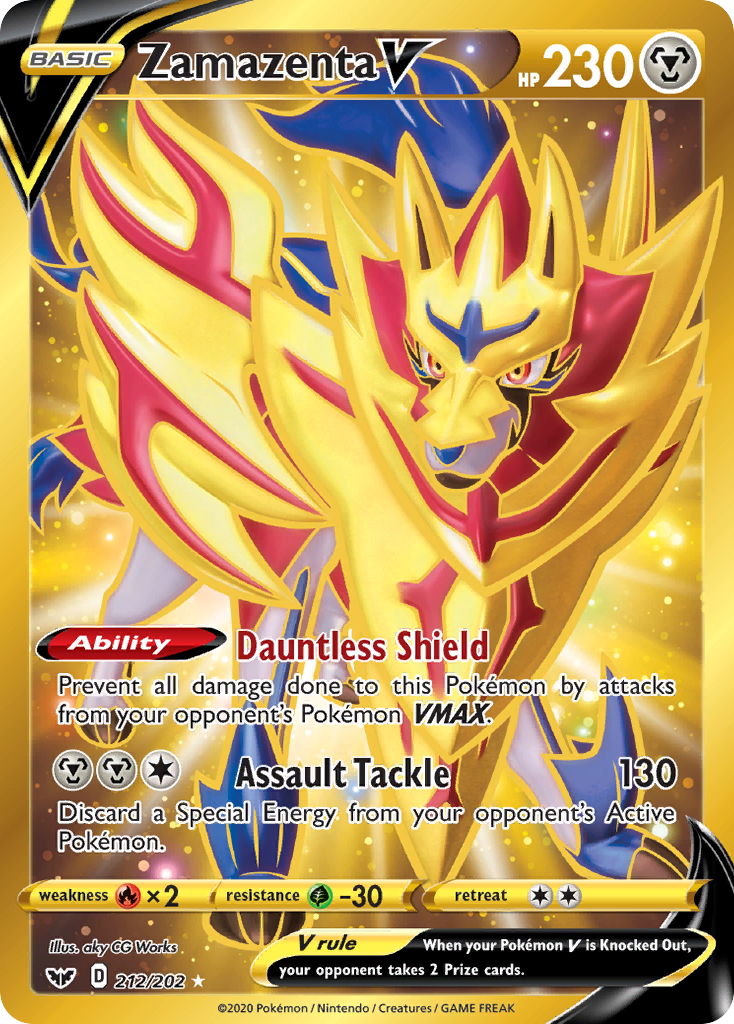 Zamazenta V (212/202) [Sword & Shield: Base Set] | Jomio and Rueliete's Cards and Comics