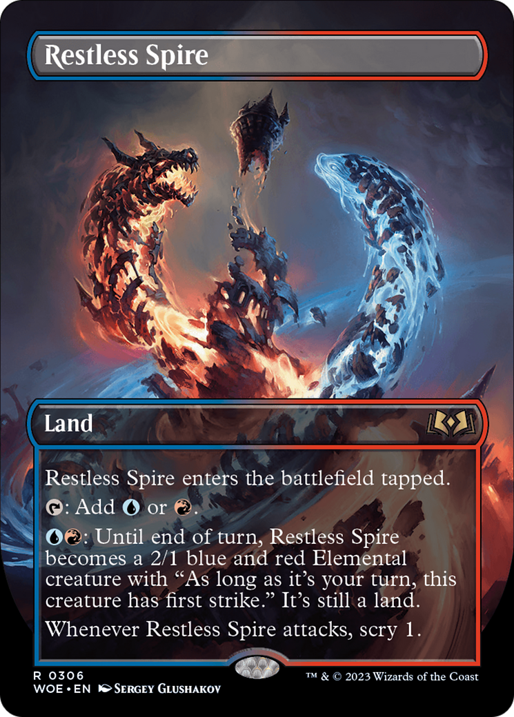 Restless Spire (Borderless) [Wilds of Eldraine] | Jomio and Rueliete's Cards and Comics