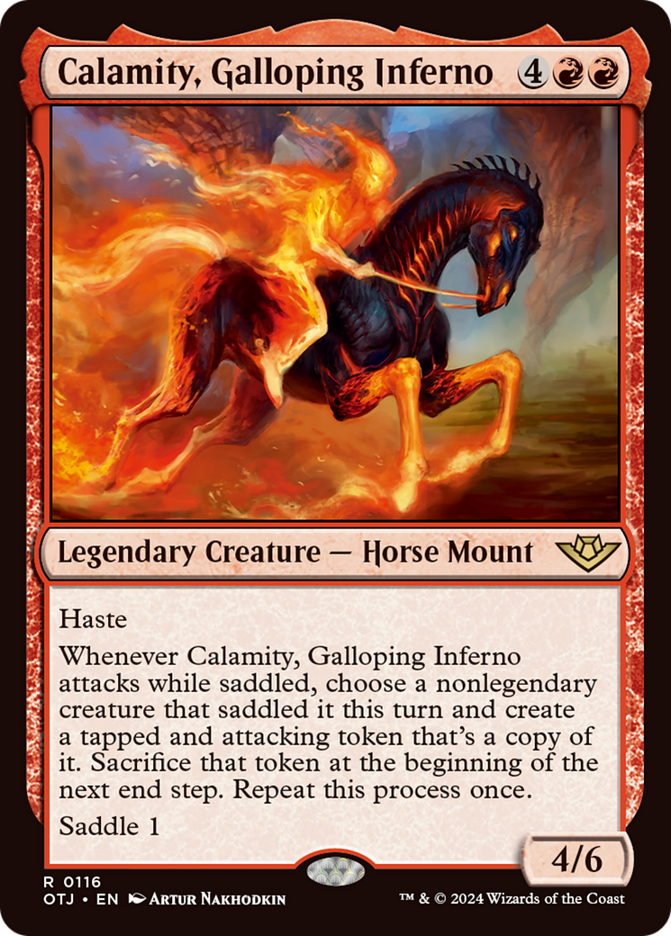 Calamity, Galloping Inferno [Outlaws of Thunder Junction] | Jomio and Rueliete's Cards and Comics