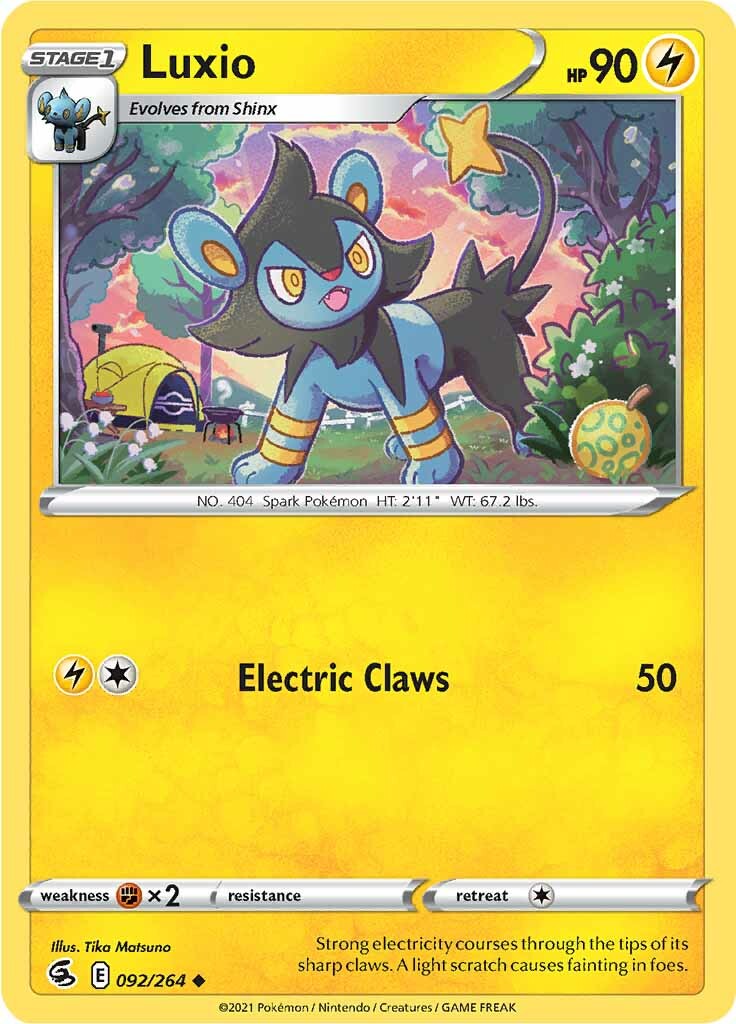 Luxio (092/264) [Sword & Shield: Fusion Strike] | Jomio and Rueliete's Cards and Comics