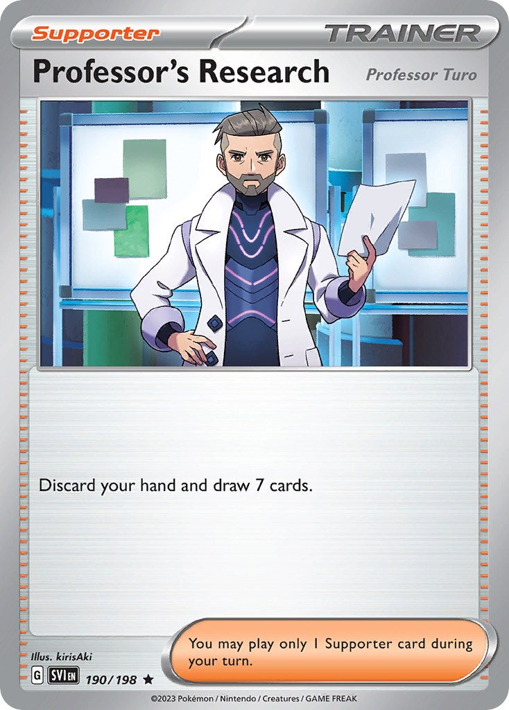 Professor's Research (190/198) (Theme Deck Exclusive) [Scarlet & Violet: Base Set] | Jomio and Rueliete's Cards and Comics