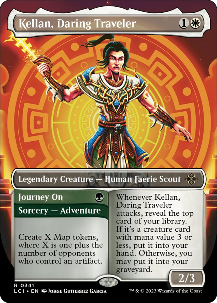 Kellan, Daring Traveler (Borderless) [The Lost Caverns of Ixalan] | Jomio and Rueliete's Cards and Comics