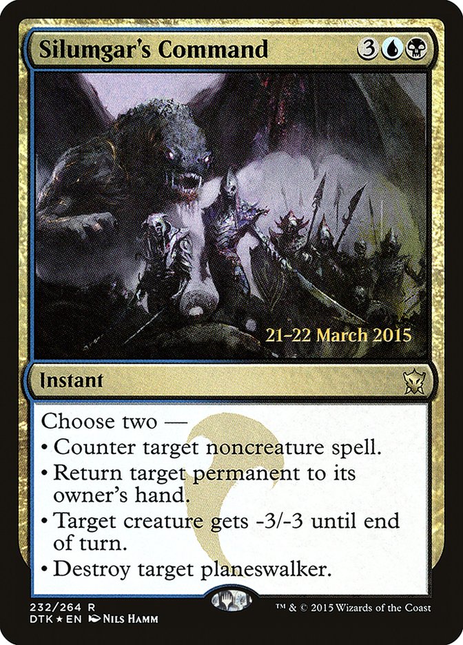 Silumgar's Command [Dragons of Tarkir Prerelease Promos] | Jomio and Rueliete's Cards and Comics