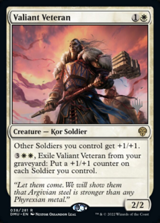 Valiant Veteran (Promo Pack) [Dominaria United Promos] | Jomio and Rueliete's Cards and Comics