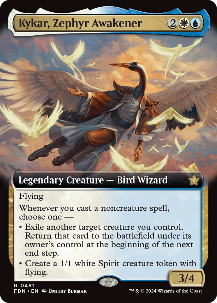 Kykar, Zephyr Awakener (Extended Art) [Foundations] | Jomio and Rueliete's Cards and Comics