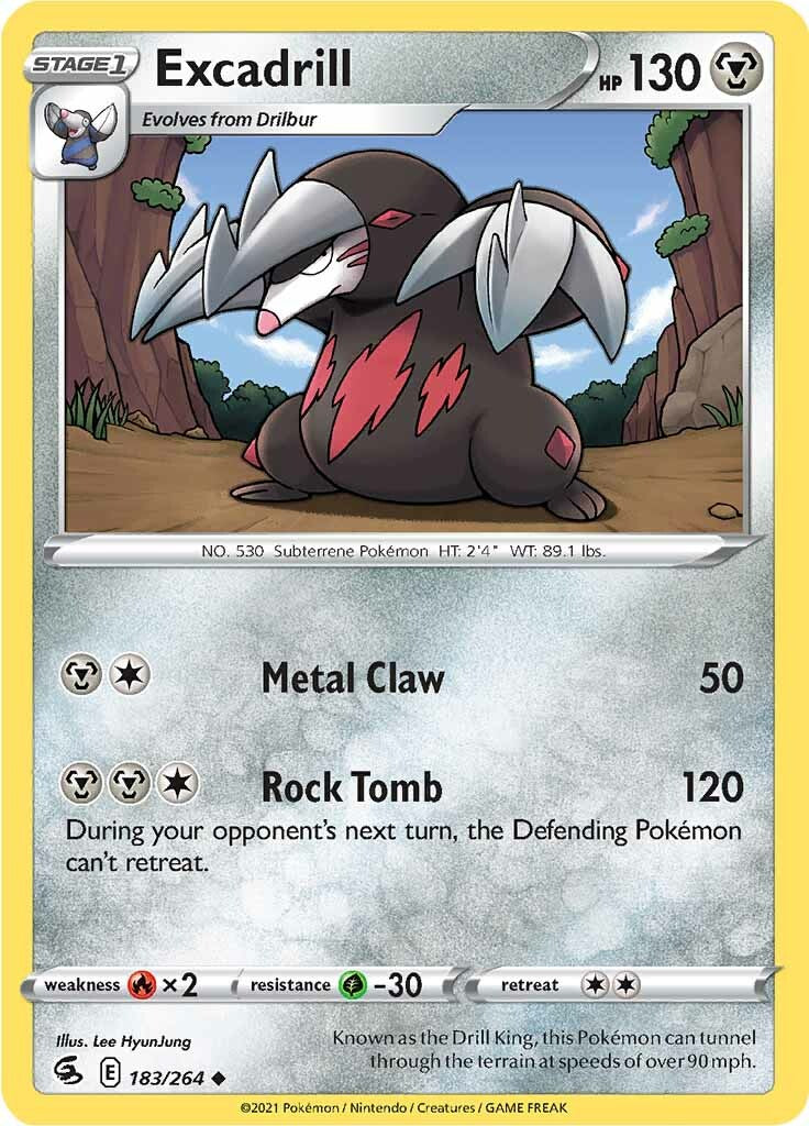 Excadrill (183/264) [Sword & Shield: Fusion Strike] | Jomio and Rueliete's Cards and Comics