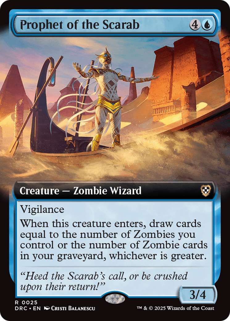 Prophet of the Scarab (Extended Art) [Aetherdrift Commander] | Jomio and Rueliete's Cards and Comics