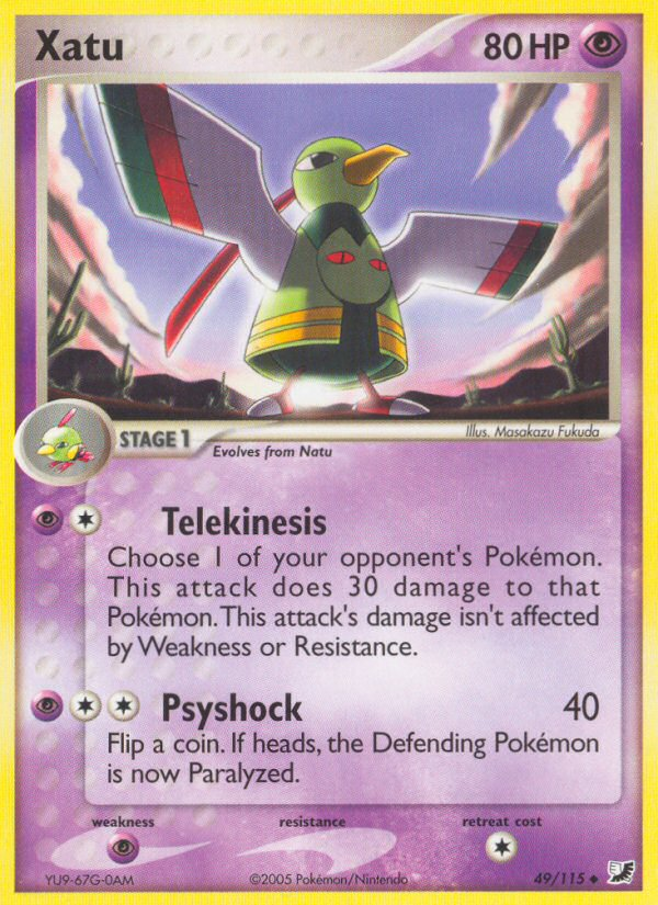 Xatu (49/115) [EX: Unseen Forces] | Jomio and Rueliete's Cards and Comics