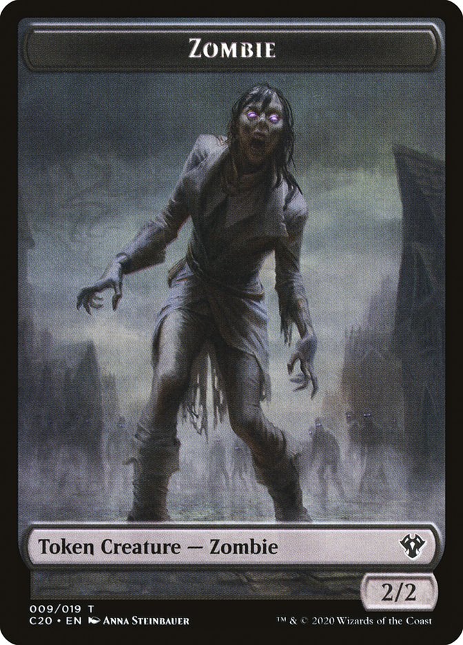 Human Soldier (005) // Zombie Double-Sided Token [Commander 2020 Tokens] | Jomio and Rueliete's Cards and Comics