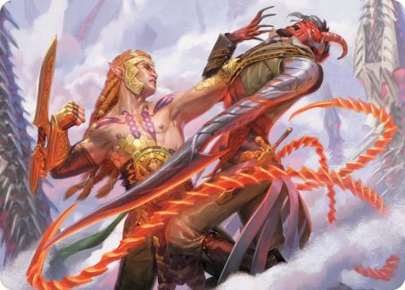 Tyvar's Stand Art Card [Phyrexia: All Will Be One Art Series] | Jomio and Rueliete's Cards and Comics