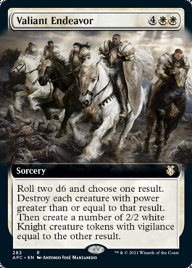 Valiant Endeavor (Extended Art) [Dungeons & Dragons: Adventures in the Forgotten Realms Commander] | Jomio and Rueliete's Cards and Comics