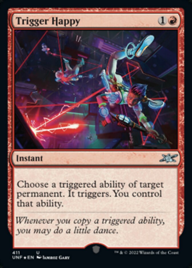 Trigger Happy (Galaxy Foil) [Unfinity] | Jomio and Rueliete's Cards and Comics