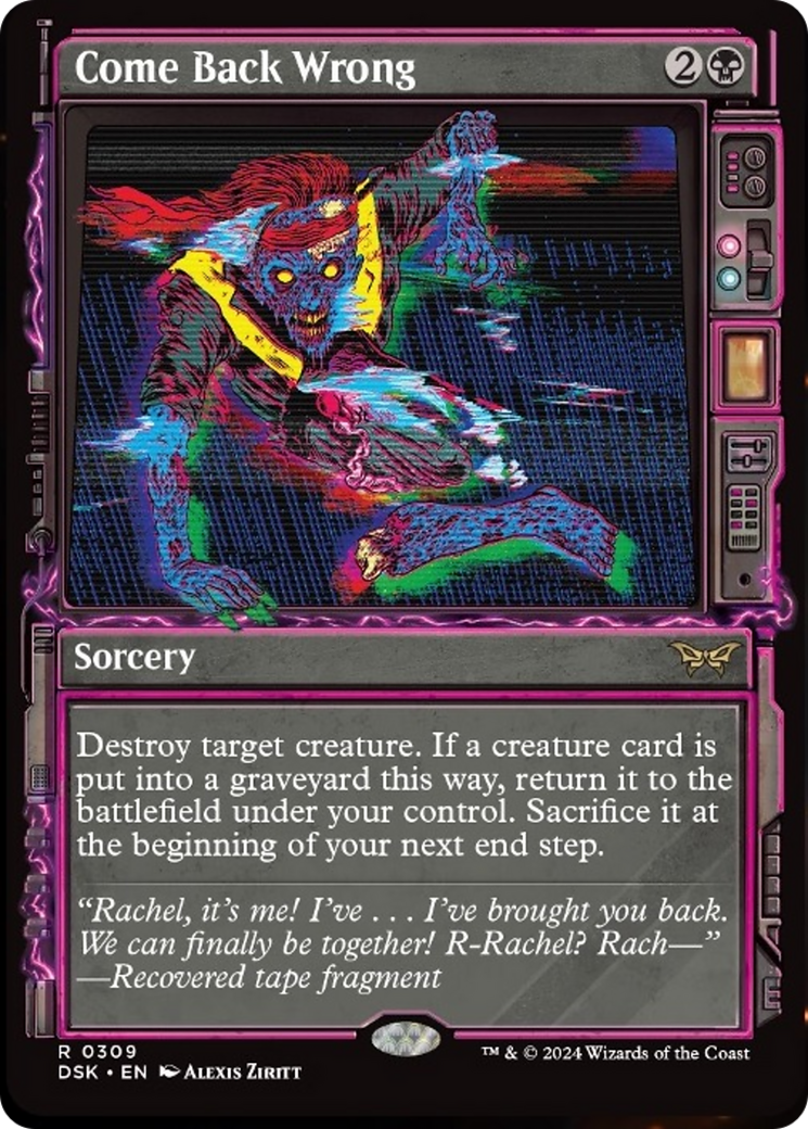 Come Back Wrong (Showcase) [Duskmourn: House of Horror] | Jomio and Rueliete's Cards and Comics