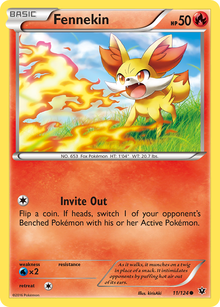 Fennekin (11/124) [XY: Fates Collide] | Jomio and Rueliete's Cards and Comics