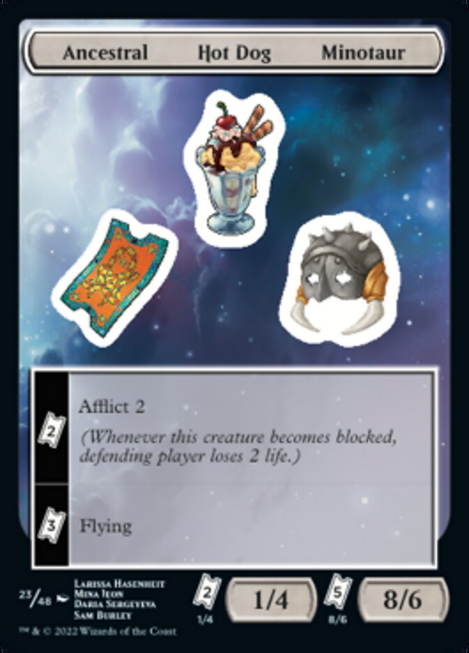 Ancestral Hot Dog Minotaur [Unfinity Stickers] | Jomio and Rueliete's Cards and Comics