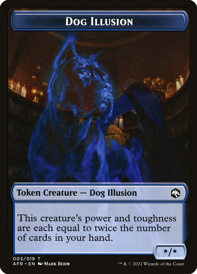 Angel // Dog Illusion Double-Sided Token [Dungeons & Dragons: Adventures in the Forgotten Realms Tokens] | Jomio and Rueliete's Cards and Comics