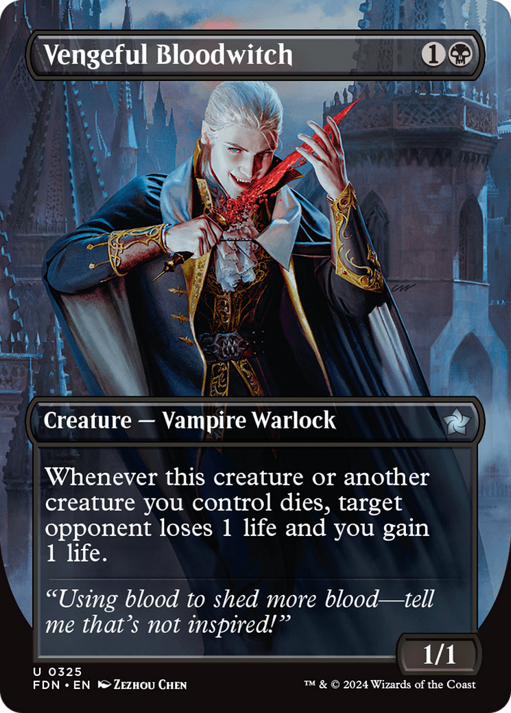 Vengeful Bloodwitch (Borderless) [Foundations] | Jomio and Rueliete's Cards and Comics