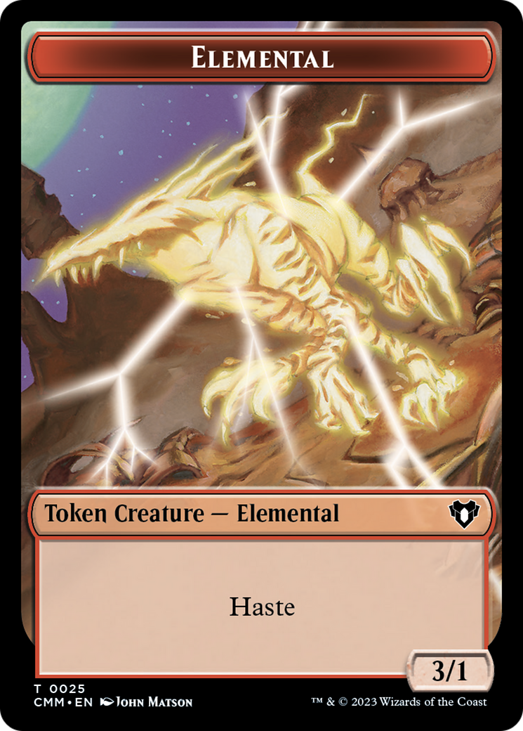 Elemental Token (25) [Commander Masters Tokens] | Jomio and Rueliete's Cards and Comics
