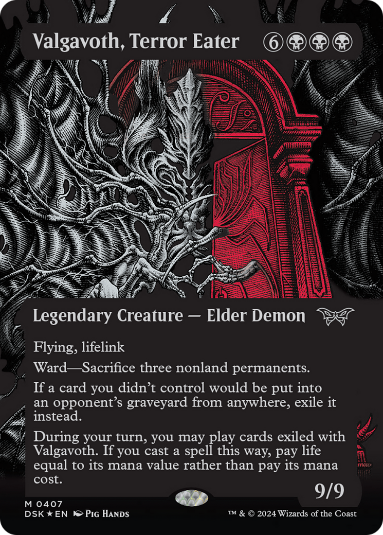 Valgavoth, Terror Eater (Showcase) (Textured) [Duskmourn: House of Horror] | Jomio and Rueliete's Cards and Comics